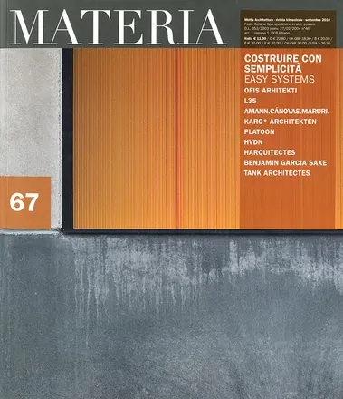 Copertina di «Materia» n. 67